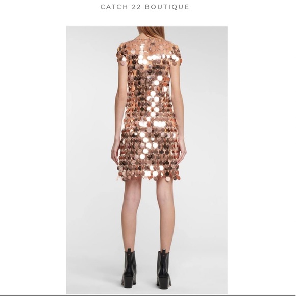 PACO RABANNE Chain-link Mini-dress Dress Size 4 - Picture 4 of 4